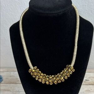 Cato Elegant Gold Glass Beaded Necklace